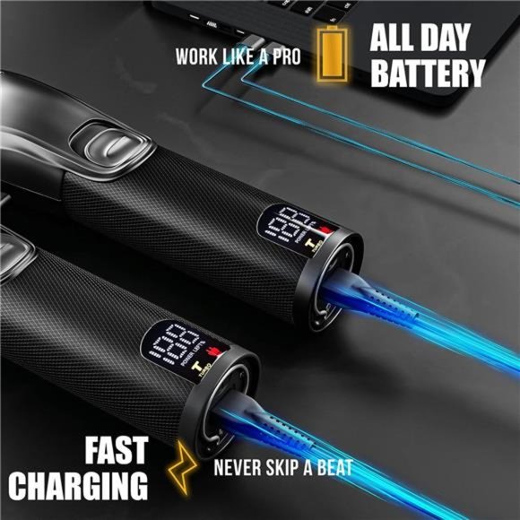 Professional Hair Clippers for Men, Professional Barber Clippers and Trimmer Set - Picture 5 of 7